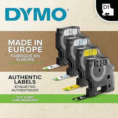 [RePacked] DYMO S0720580 D1 Cassette 12mm Black and Yellow