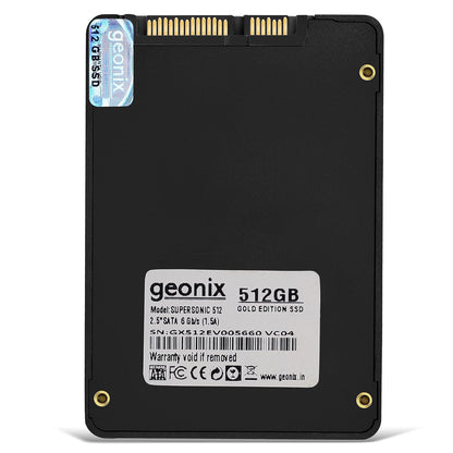 GEONIX SSD 2.5" SATA 512GB Supersonic Gold Edition Internal Solid State Drive