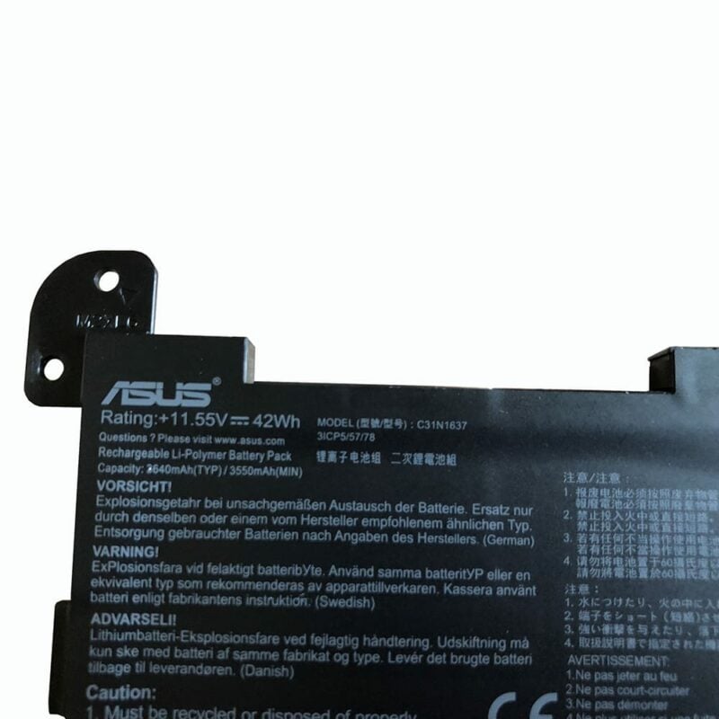 Asus B31N1637 Original OEM 42Whr 3600mAh 11.55V 2 Cell Laptop Battery for Select Asus Laptops