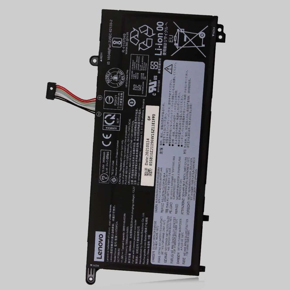 Lenovo L19D3PDA Original OEM 45Whr 3800mAh 11.58V 3 Cell Laptop Battery for Select Lenovo Laptops