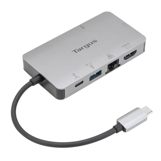 Targus DOCK419 USB-C 4K Thunderbolt 3 Docking Station with 100W PD Pass Thru - Silver