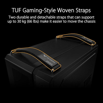 ASUS TUF Gaming GT502 Gaming Case ATX Mid Tower (Dual Chamber Design, Tool-Free Side Panels, USB 3.2 Gen 2 Type-C Front Panel, 4 ARGB Case Fans)