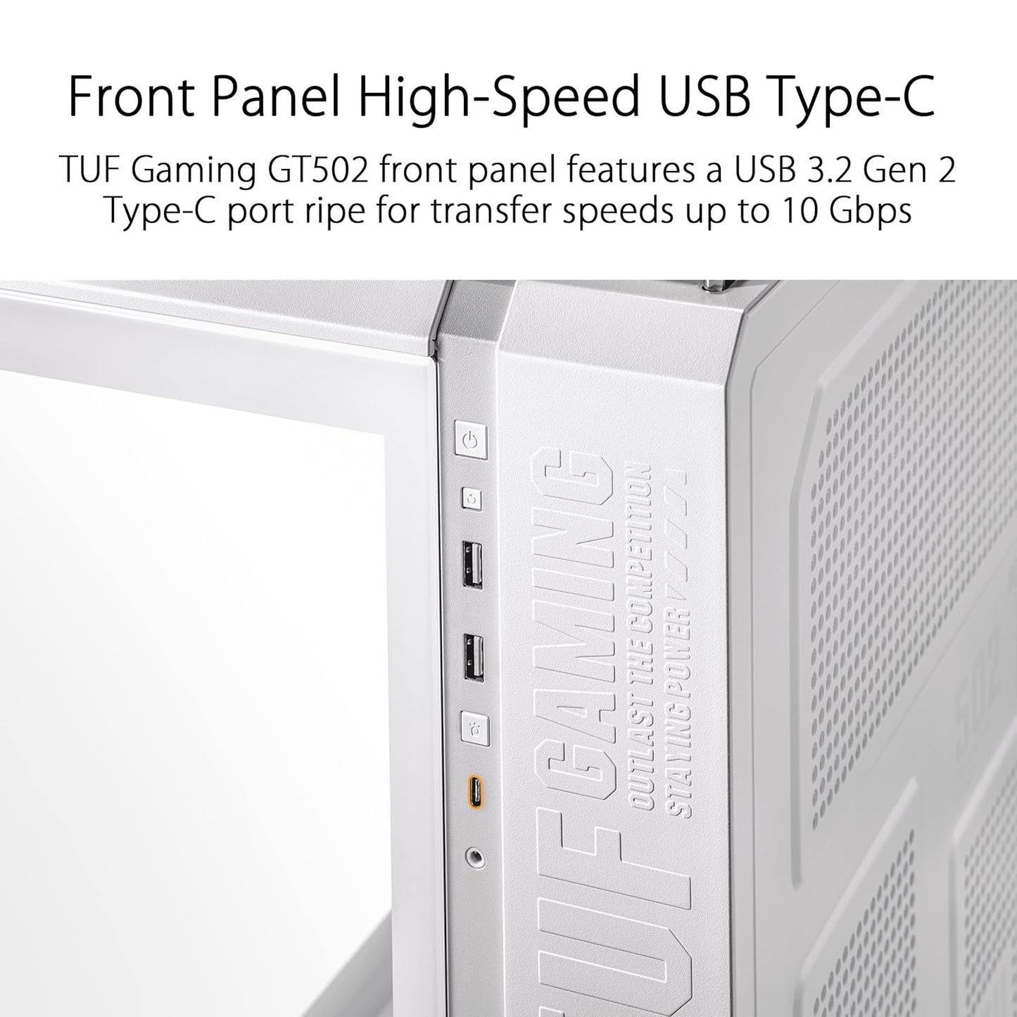 ASUS TUF Gaming GT502 Gaming Case ATX Mid Tower (Dual Chamber Design, Tool-Free Side Panels, USB 3.2 Gen 2 Type-C Front Panel, 4 ARGB Case Fans)