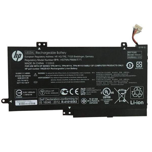 HP LE03XL Original OEM Laptop Battery for Select HP Laptops 4050mAh 10.95V