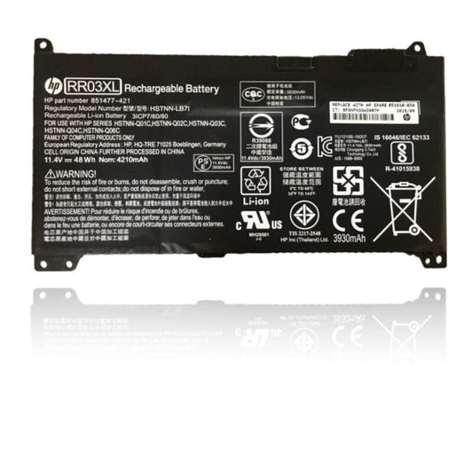 HP RR03XL Original OEM 48whr 4210mAh 11.4V 3 Cell Laptop Battery for Select HP Laptops