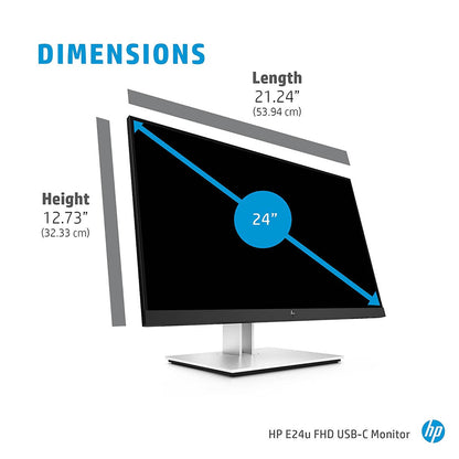 HP E24u G4 24-इंच फ़ुल HD USB-C IPS मॉनिटर आई इज़ी तकनीक के साथ