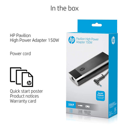 [RePacked] HP Original 150W 4.5mm Pin High Power Laptop Charger Adapter for ZBook Studio G3 Mobile Workstation With Power Cord