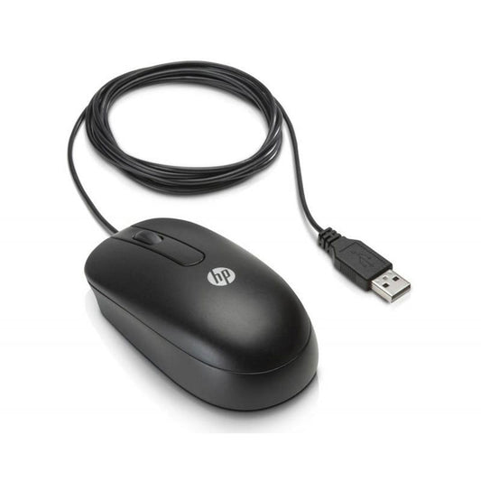 HP QY777AA USB वायर्ड ऑप्टिकल माउस 800DPI रेसोल्यूशन और 3 बटन के साथ