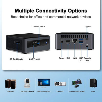 Intel NUC 10 Performance kit NUC10i5FNHN Mini PC with Intel Core i5 (No Pre-Installed Storage & Memory)