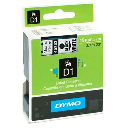 [RePacked] Dymo S0720830 19mmx7m Black on White D1 Label Maker Tape