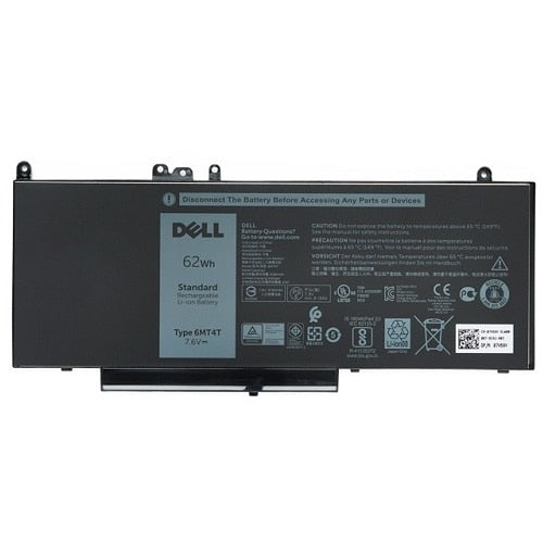 Dell 6MT4T Original OEM 62WHr 8100mAh 7.6V 4 Cell Laptop Battery for Select Dell Laptops