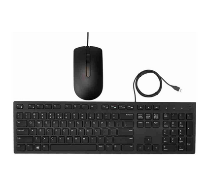 Dell KB216+MS116 USB Wired Multimedia Keyboard and 1000DPI Optical Mouse Combo - Black