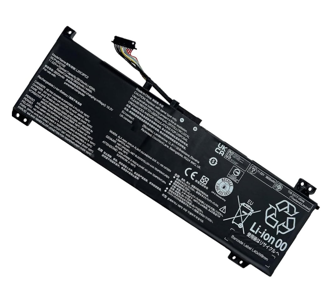 Lenovo L20C3PC2 Original OEM 45Whr 3910mAh 11.52V 3 Cell Laptop Battery for Select Lenovo Laptops