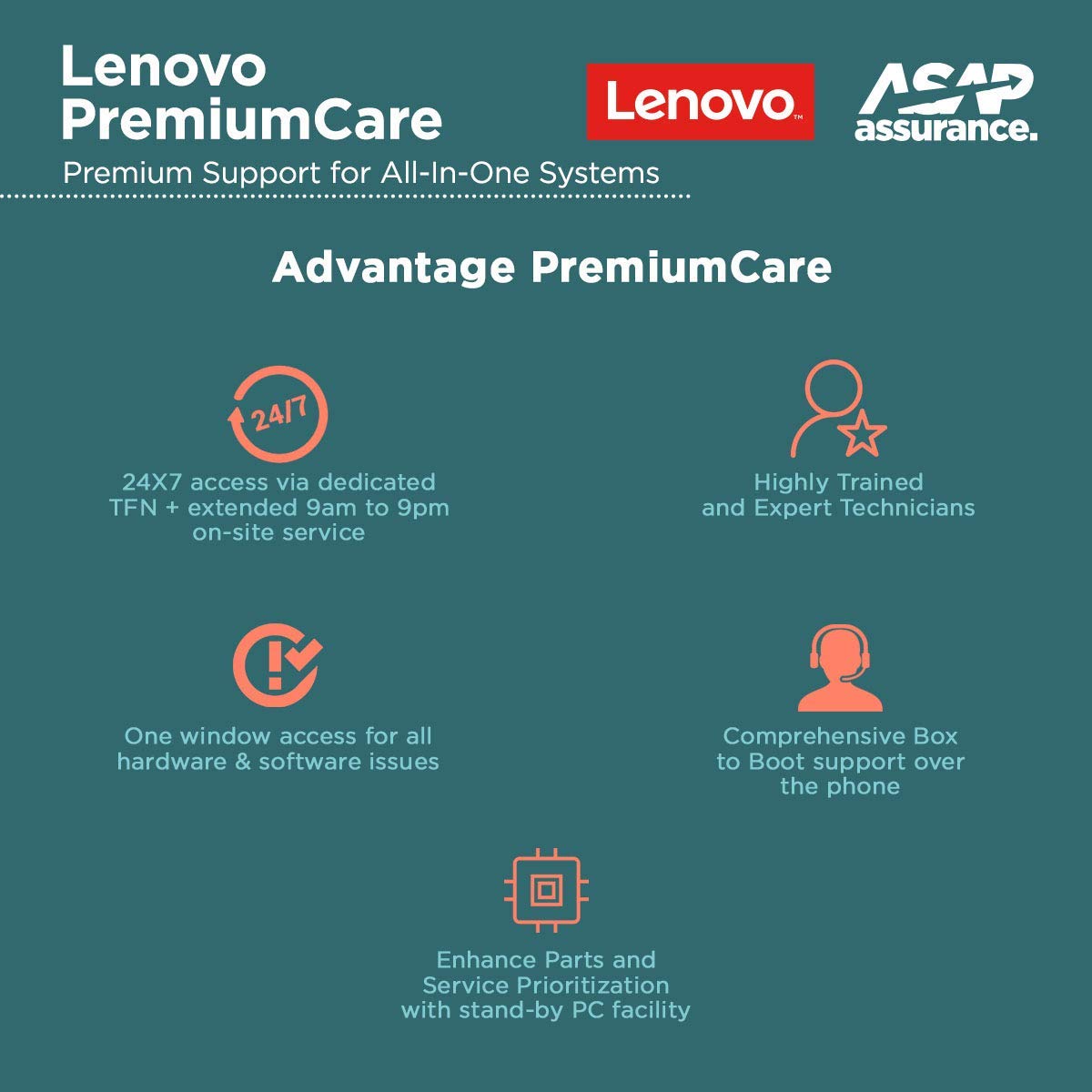 Lenovo 3 Year Premium Care for Idea AIO, IdeaPad Entry, Mainstream, Halo