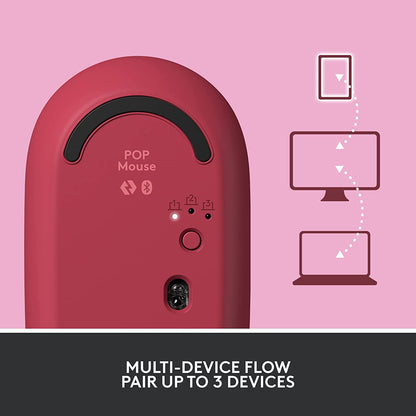 Logitech POP Optical Wireless Mouse - Pink