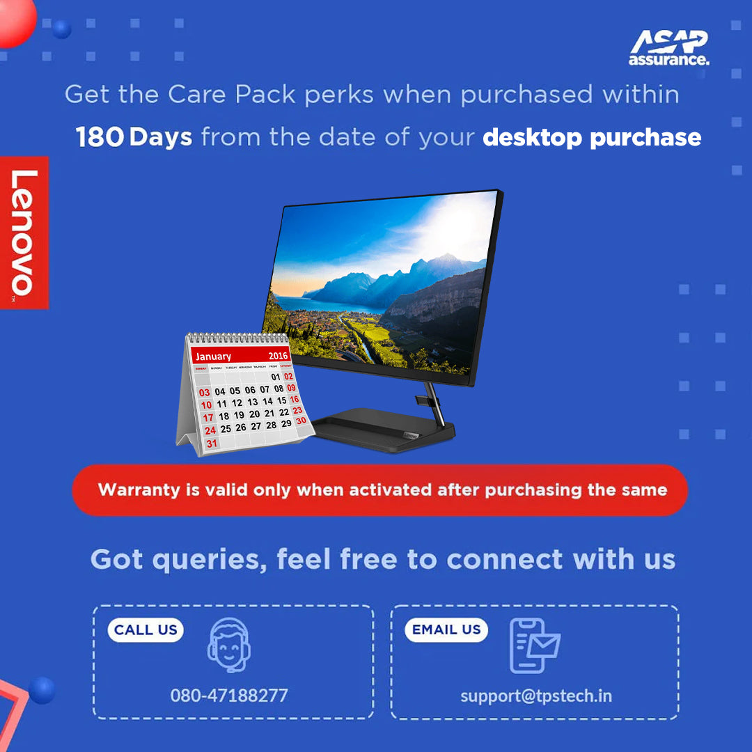 Lenovo 2 Year Warranty Extension Pack with Onsite Service for Desktops