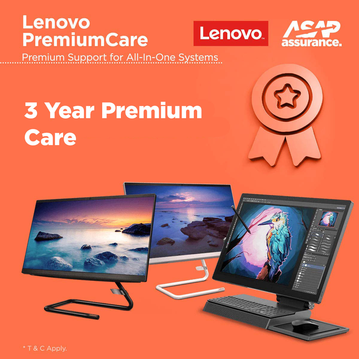 Lenovo 3 Year Premium Care for Idea AIO, IdeaPad Entry, Mainstream, Halo