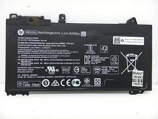 HP RE03XL Original OEM 3750mAh 11.55V 3 Cell Laptop Battery for Select HP Laptops