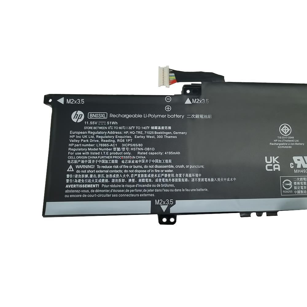 HP BN03XL Original OEM 51Whr 4420mAh 11.55V 3 Cell Laptop Battery for Select HP Laptops