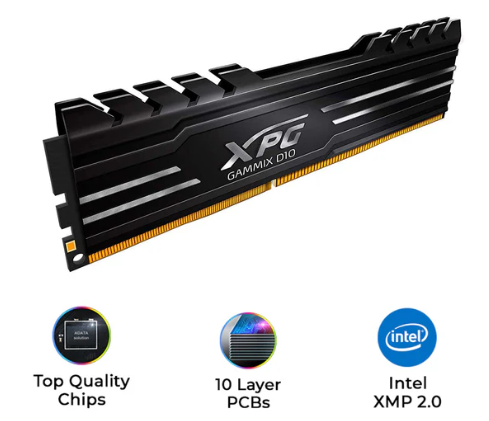 XPG GAMMIX D30 16GB 3200MHz DDR4 UDIMM डेस्कटॉप गेमिंग मेमोरी