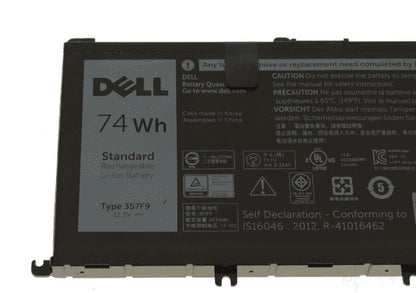 Dell 357F9 Original OEM 74WHr 6333mAh 11.1V 6 Cell Laptop Battery for Select Dell Laptops