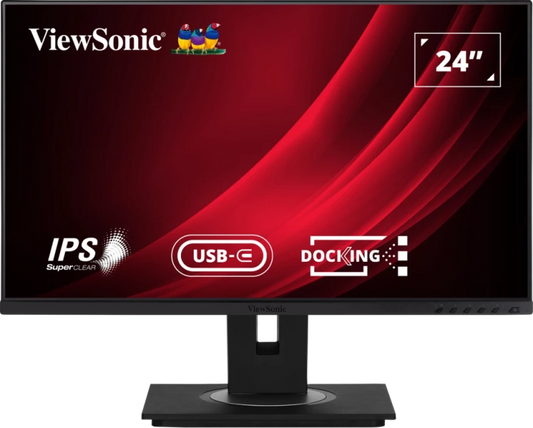 ViewSonic VG2456 24" 60Hz 1080p FHD USB Type-C IPS Panel Docking Monitor with Speakers