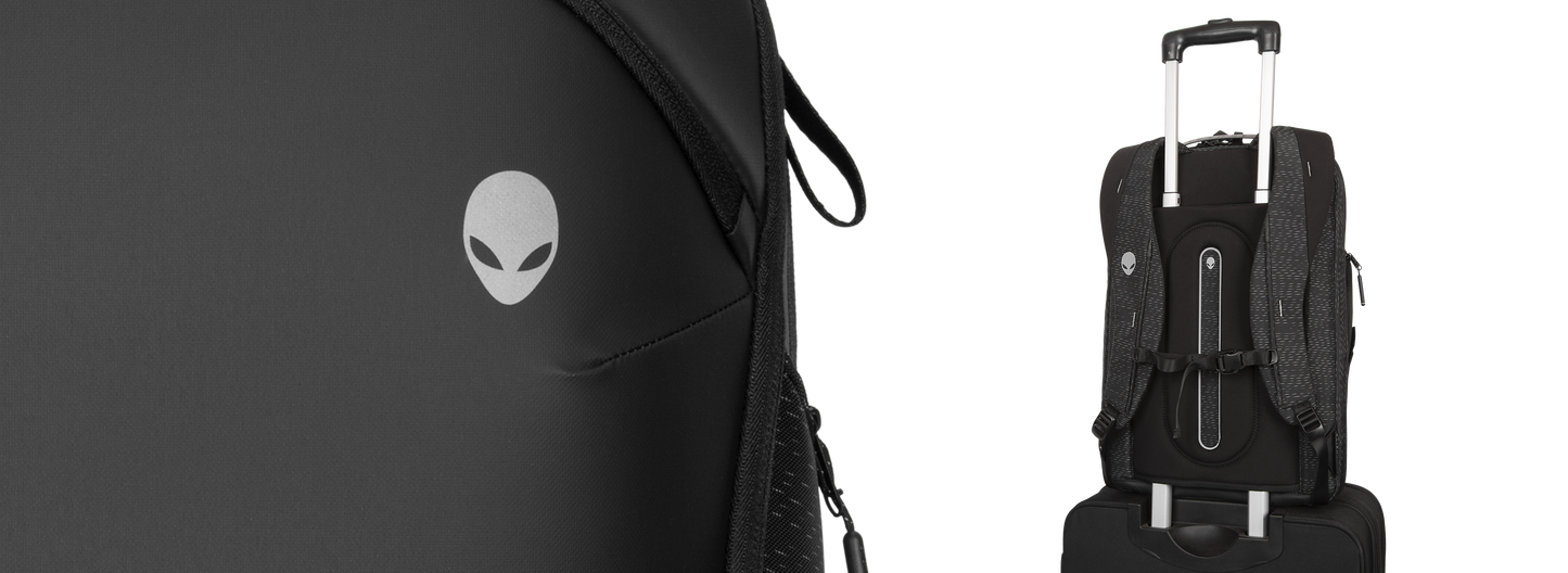 Dell AW724P Alienware Horizon 18" Weather-Resistant Shockproof Travel Backpack - GalaxyWeave Black