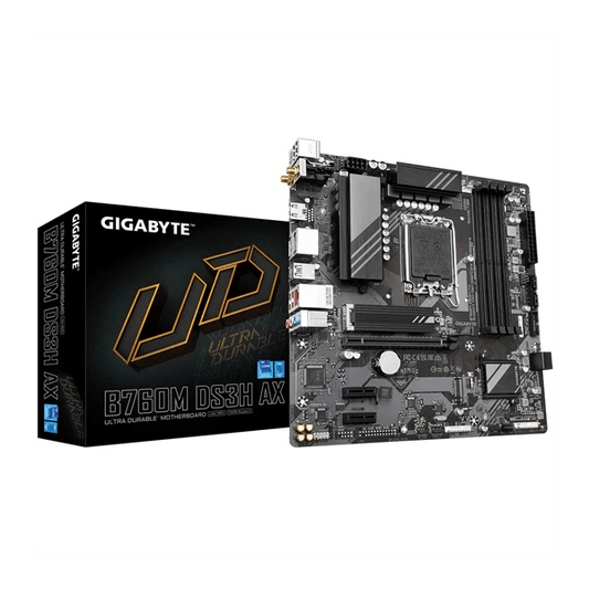 GIGABYTE B760M DS3H AX DDR4 WIFI Intel B760 LGA 1700 Micro-ATX Motherboard