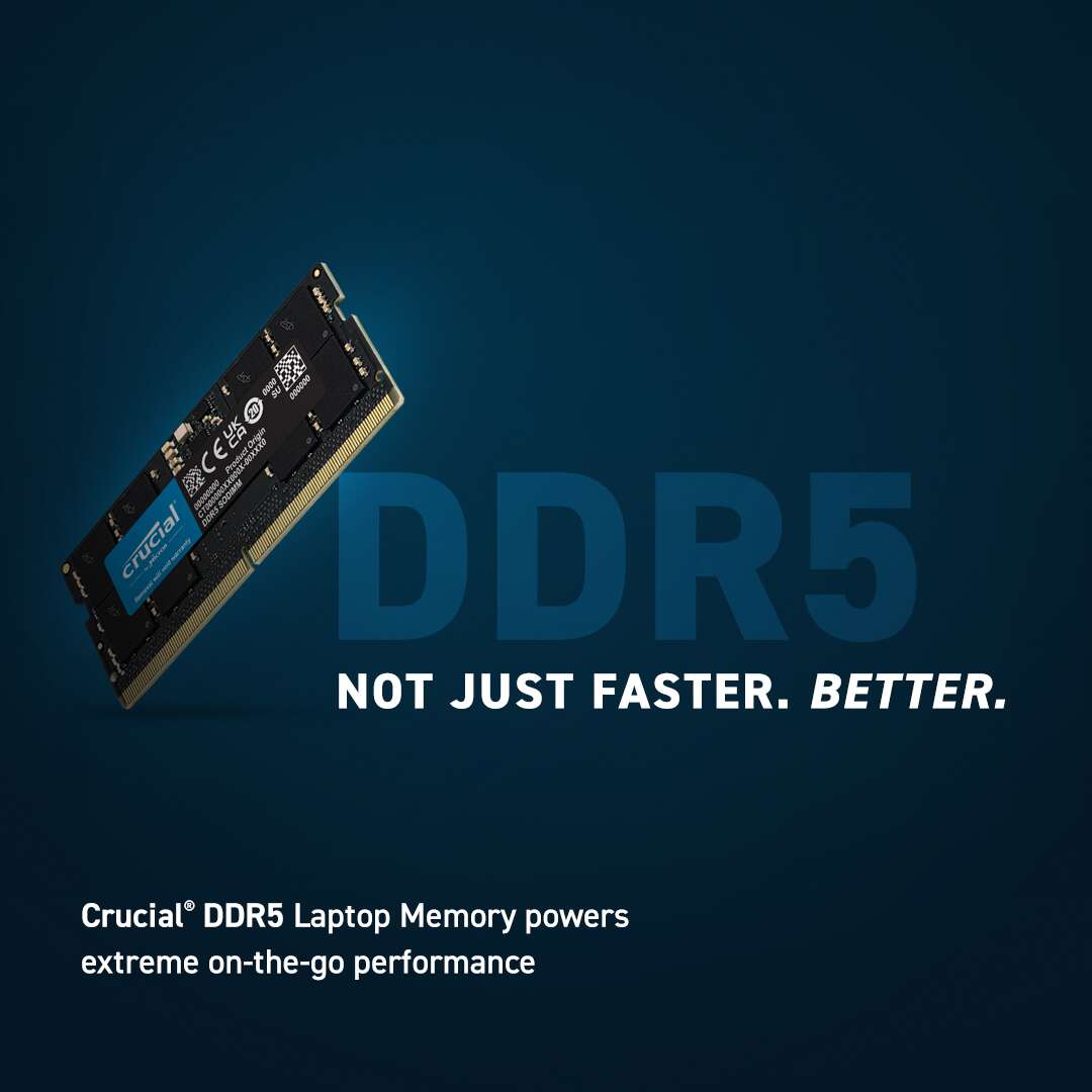 Crucial 32GB DDR5 4800MHz SODIMM Laptop Memory