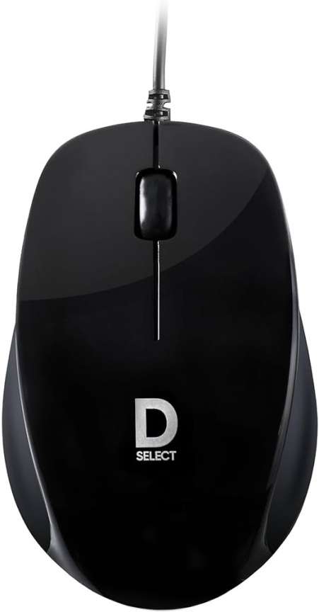 Dell Exclusive D SELECT DS111 1200DPI USB Type A Optical Wired Mouse - Black