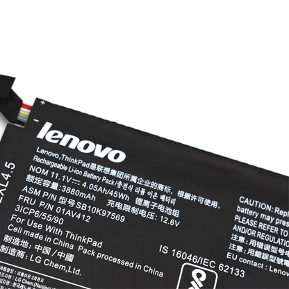 Lenovo 01AV412 Original OEM 45Whr 4110mAh 11.1V 3 Cell Laptop Battery for Select Lenovo Laptops