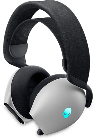 Dell Alienware AW720H RGB Dual-Mode Wireless Gaming Headset with Uni-directional Microphone - Lunar Light