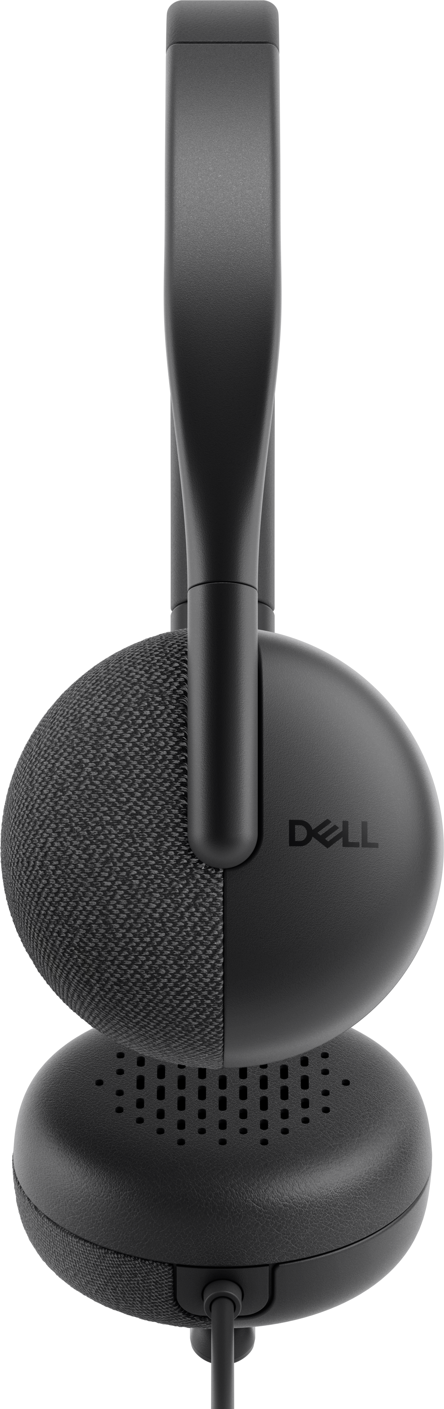 Dell WH3024 Wired Lightweight Headband AI-Based Noise Cancellation Headset with Microphone - Black