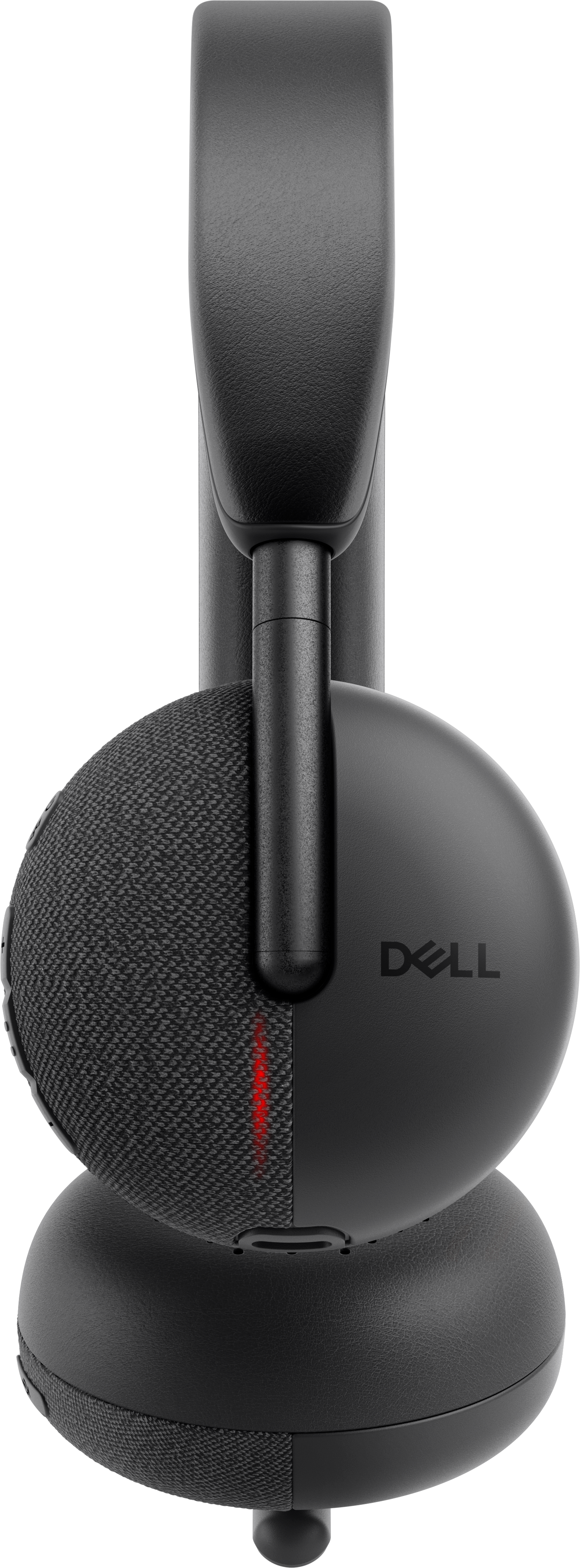 Dell WL3024 Wireless Leatherette Headband AI-Based Noise Cancellation Headset with Microphone - Black