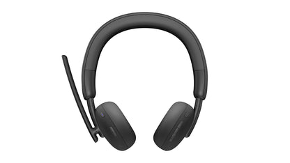 Dell WL3024 Wireless Leatherette Headband AI-Based Noise Cancellation Headset with Microphone - Black