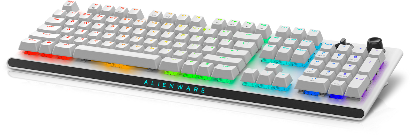 Dell Alienware AW920K Tri-Mode Bluetooth Wireless RGB Backlit Mechanical Gaming Keyboard - Lunar light