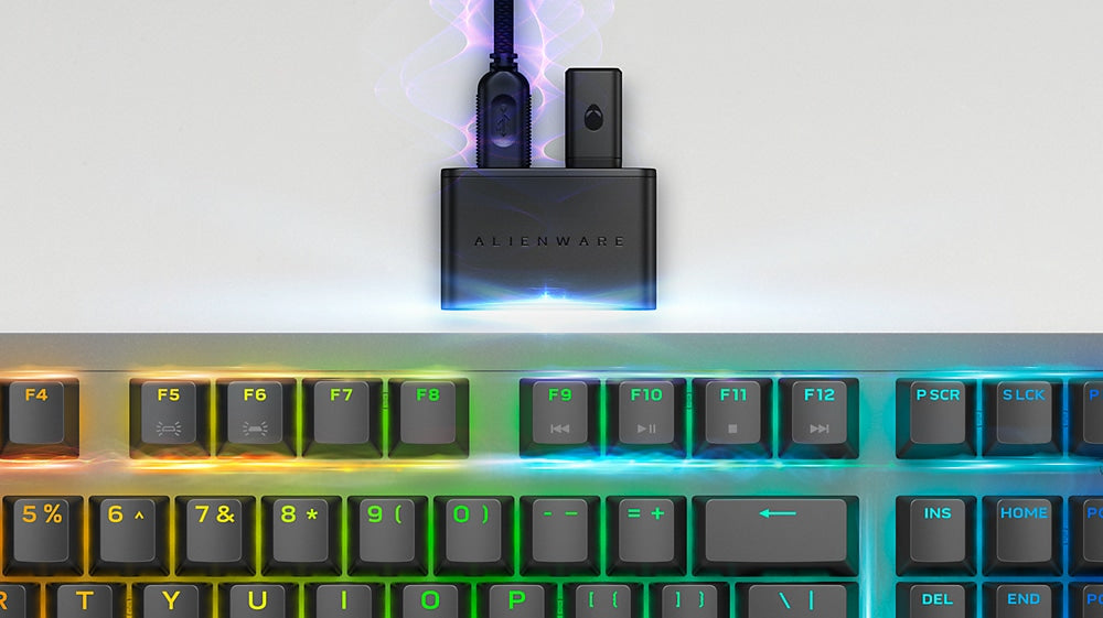 Dell Alienware AW920K Tri-Mode Bluetooth Wireless RGB Backlit Mechanical Gaming Keyboard - Dark Side of the Moon