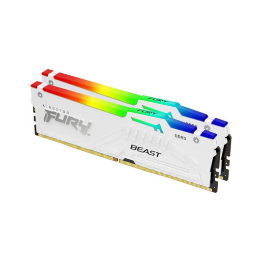 Kingston Fury Renegade RGB 32GB (16GBx2) DDR5 6000MHz DIMM Desktop Memory - White