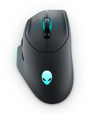 Dell Alienware AW620M RGB 26,000 DPI Optical 2.4GHz Wireless Gaming Mouse - Dark Side of the Moon