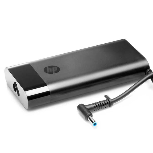 HP Original OEM 150W 19.5V 7.7A 4.5mm Blue Pin Oval Slim AC Adapter for HP Laptops - Black