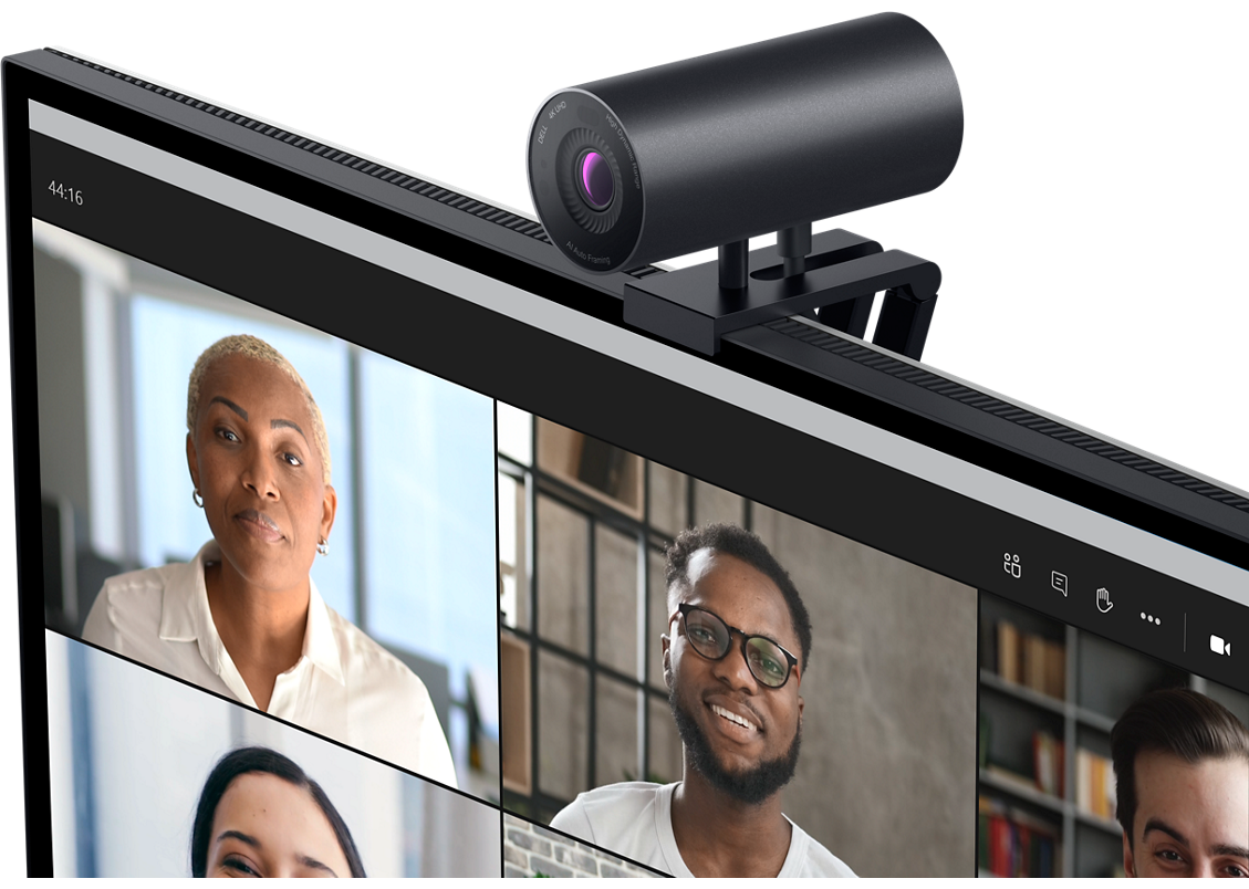 Dell UltraSharp WB7022 4K UHD HDR Webcam with 3D Noise Reduction and Auto Focus Adjustment - Black