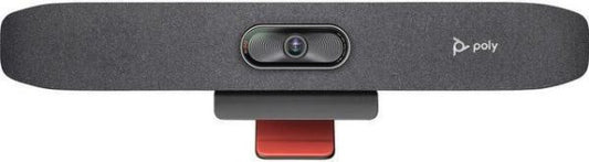 Poly Studio R30 USB 4K Video Bar for Small Conference Spaces with Inbuilt Webcam and Speaker - Black