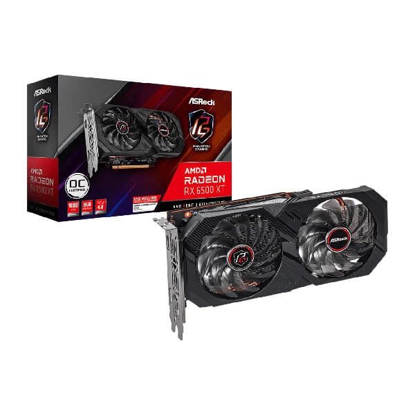 ASRock AMD Radeon RX 6500XT Phantom Gaming OC 8GB GDDR6 64BIt Graphics Card