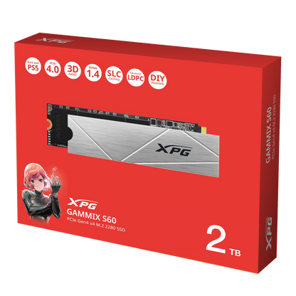 XPG GAMMIX S60 Core 2TB PCIe Gen4 M.2 2280 Solid State Drive