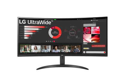 LG 34WR50QC-B 34" 1440P 100Hz VA QHD Ultrawide Curved Monitor