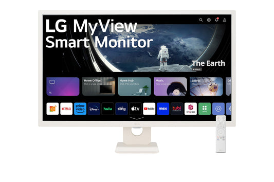 LG MyView 32SR50F-W 32" 60Hz 1080p FHD IPS Panel HDR10 Smart Monitor with Dual Speakers - White