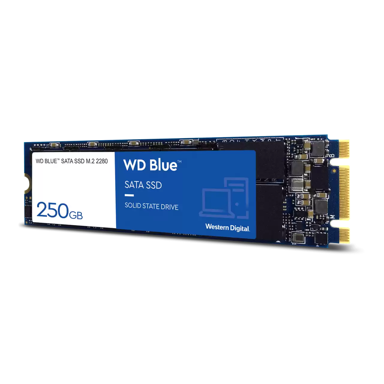 Western Digital WD Blue 250GB M.2 SATA 3D NAND Internal Solid State Drive - Blue