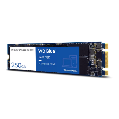 Western Digital WD Blue 250GB M.2 SATA 3D NAND Internal Solid State Drive - Blue