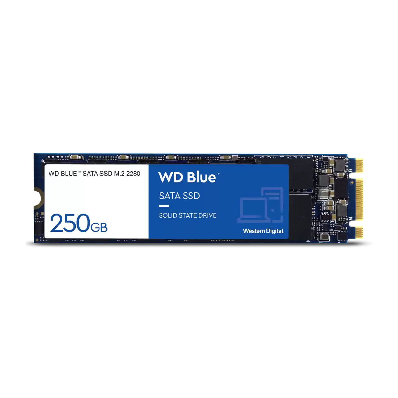 Western Digital WD Blue 250GB M.2 SATA 3D NAND Internal Solid State Drive - Blue