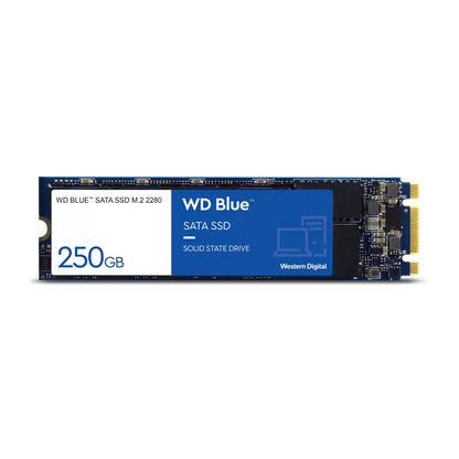 Western Digital WD Blue 250GB M.2 SATA 3D NAND Internal Solid State Drive - Blue